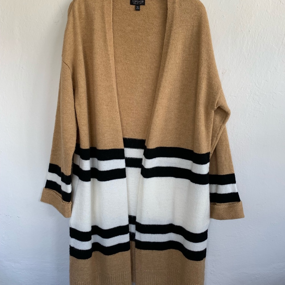TOPSHOP Stripe Colorblock Cardigan